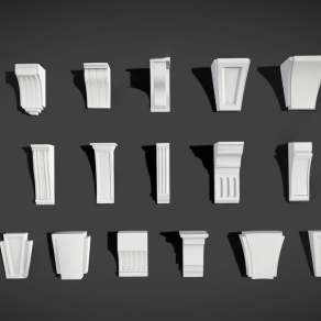 现代石膏阴阳角线3D模型下载